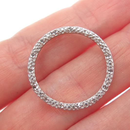CHARLES WINSTON 925 Sterling Silver Real Diamond Circle of Life Slide Pendant