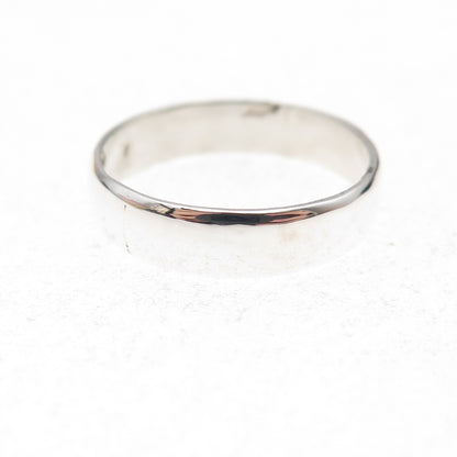 925 Sterling Silver Vintage Classic Wedding Band Ring Size 5.5
