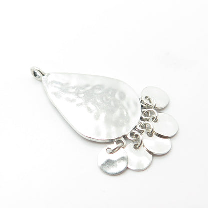925 Sterling Silver Vintage Hammered Finish Ethnic Pendant