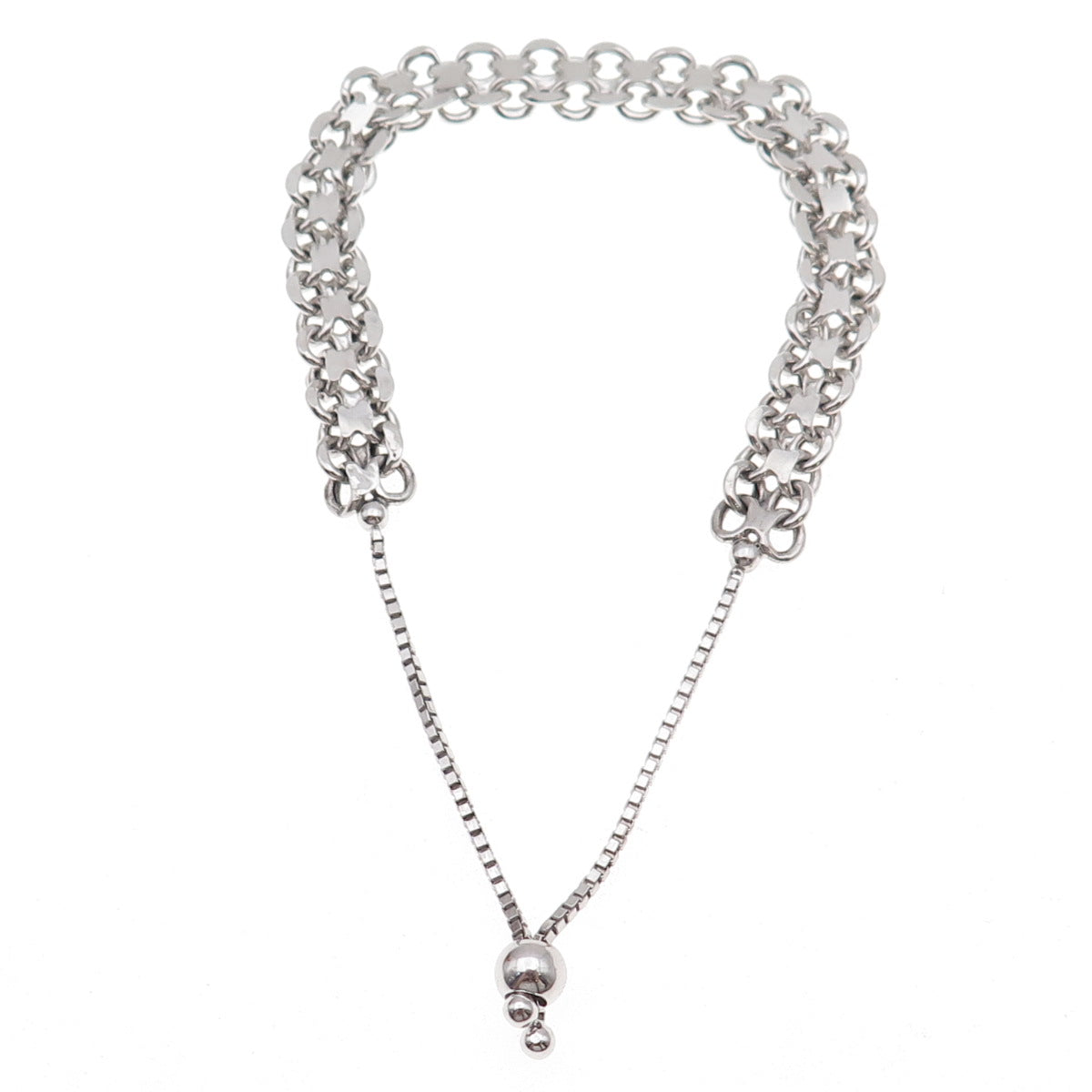 Han 925 Sterling Silver Bismark Link Adjustable Bolo Bracelet 7-9.25"