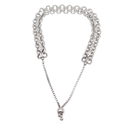 Han 925 Sterling Silver Bismark Link Adjustable Bolo Bracelet 7-9.25"