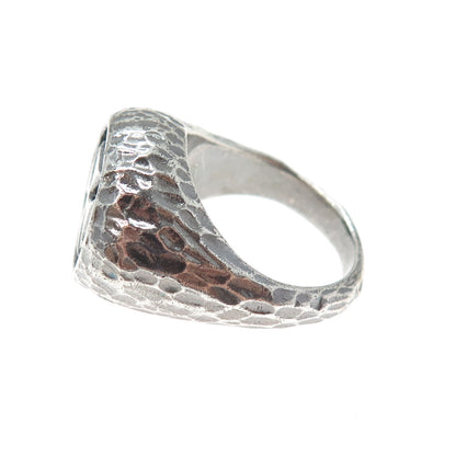 D. PRESSLEY NYC 925 Sterling Silver Vintage Cross Oxidized Ring Size 10.5