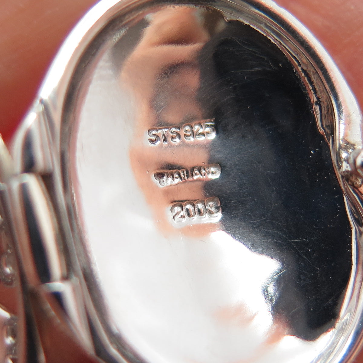 CHUCK CLEMENCY Sterling Silver Real Diamond Fleur de Lis Locket Charm Pendant