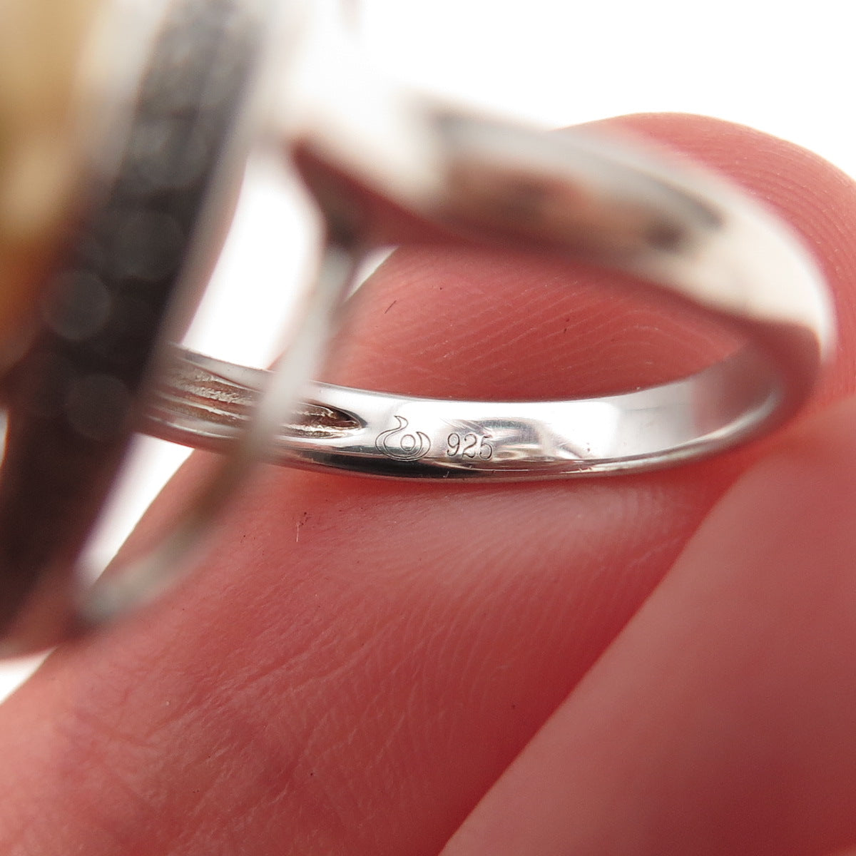 925 Sterling Silver Real Pearl & C Z Modernist Floral Ring Size 6
