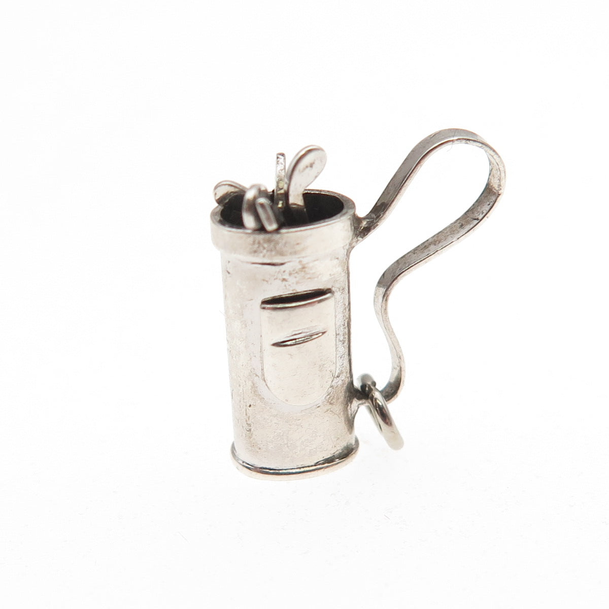 925 Sterling Silver Antique Art Deco Golf Club 3D Mini Charm Pendant