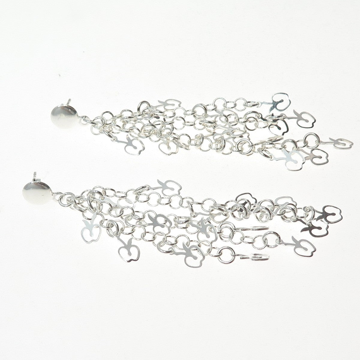 925 Sterling Silver Vintage Adam's Apple Tassel Dangle Earrings