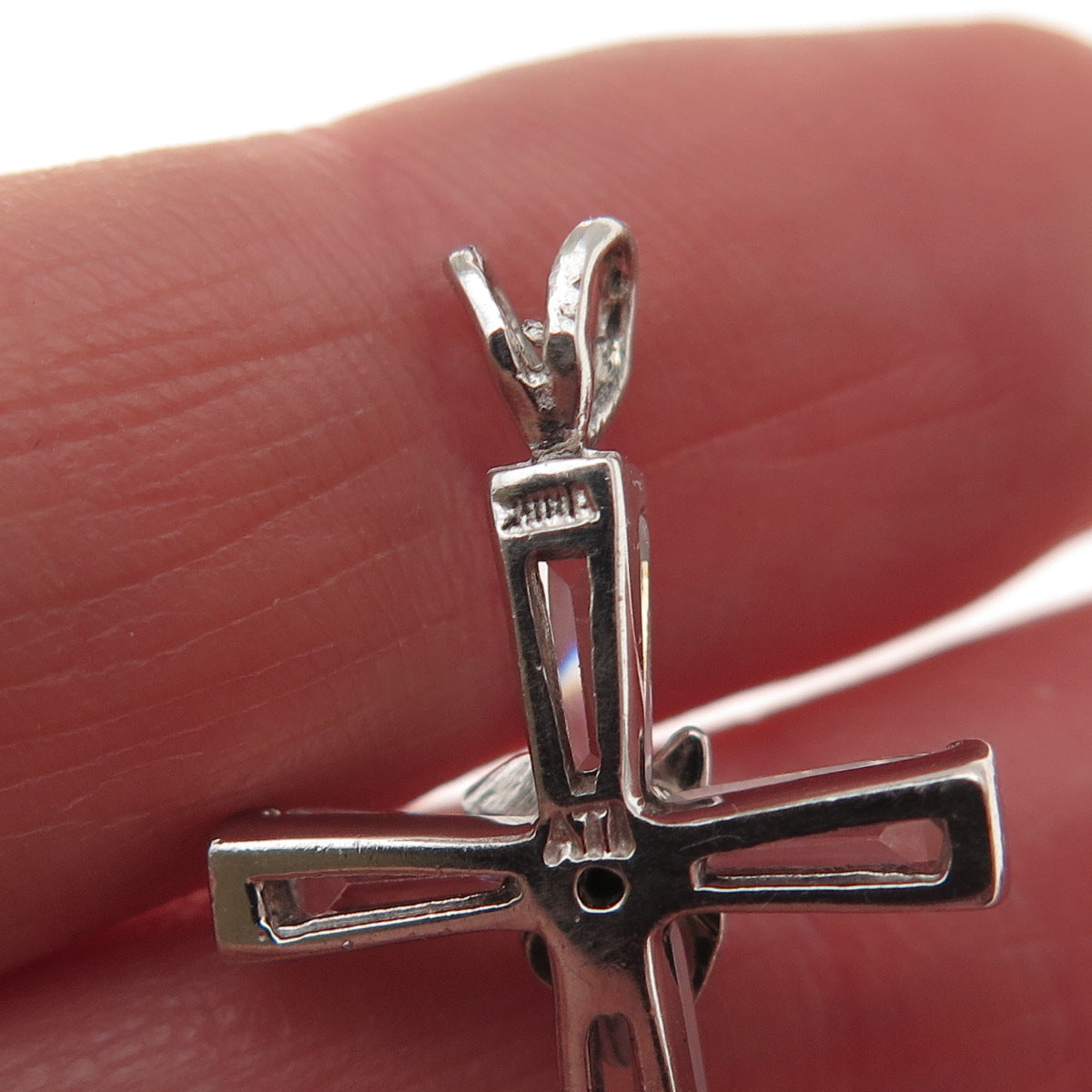 ATI Annika Witt 925 Sterling Silver C Z Holy Spirit Cross Charm Pendant