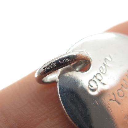 JANE SEYMOUR 925 Sterling Silver Real Diamond Open Your Heart Mini Pendant