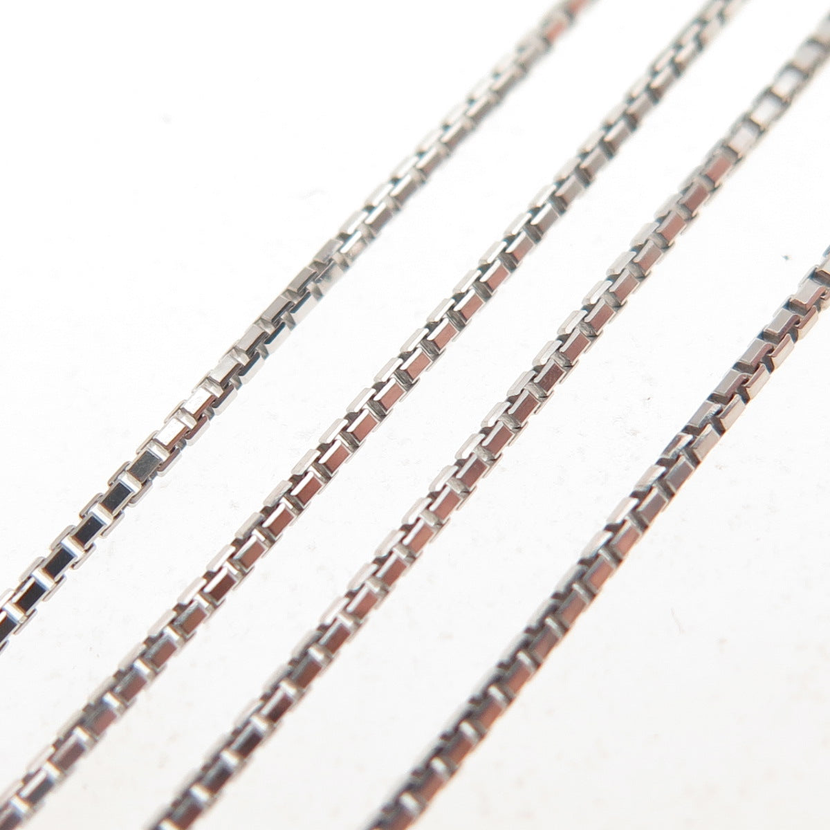 925 Sterling Silver Italy Box Chain Necklace 16"