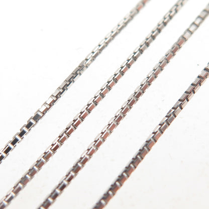925 Sterling Silver Italy Box Chain Necklace 16"