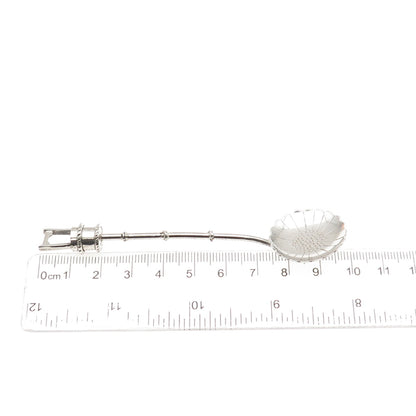 950 Silver Antique Japan Water Well Bucket Coffee Spoon