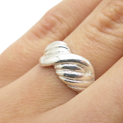 CHAPAL ZENRAY 925 Sterling Silver Vintage Modernist Infinity Ring Size 6