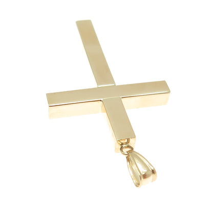 14K Yellow Gold Cross Religious Charm Pendant