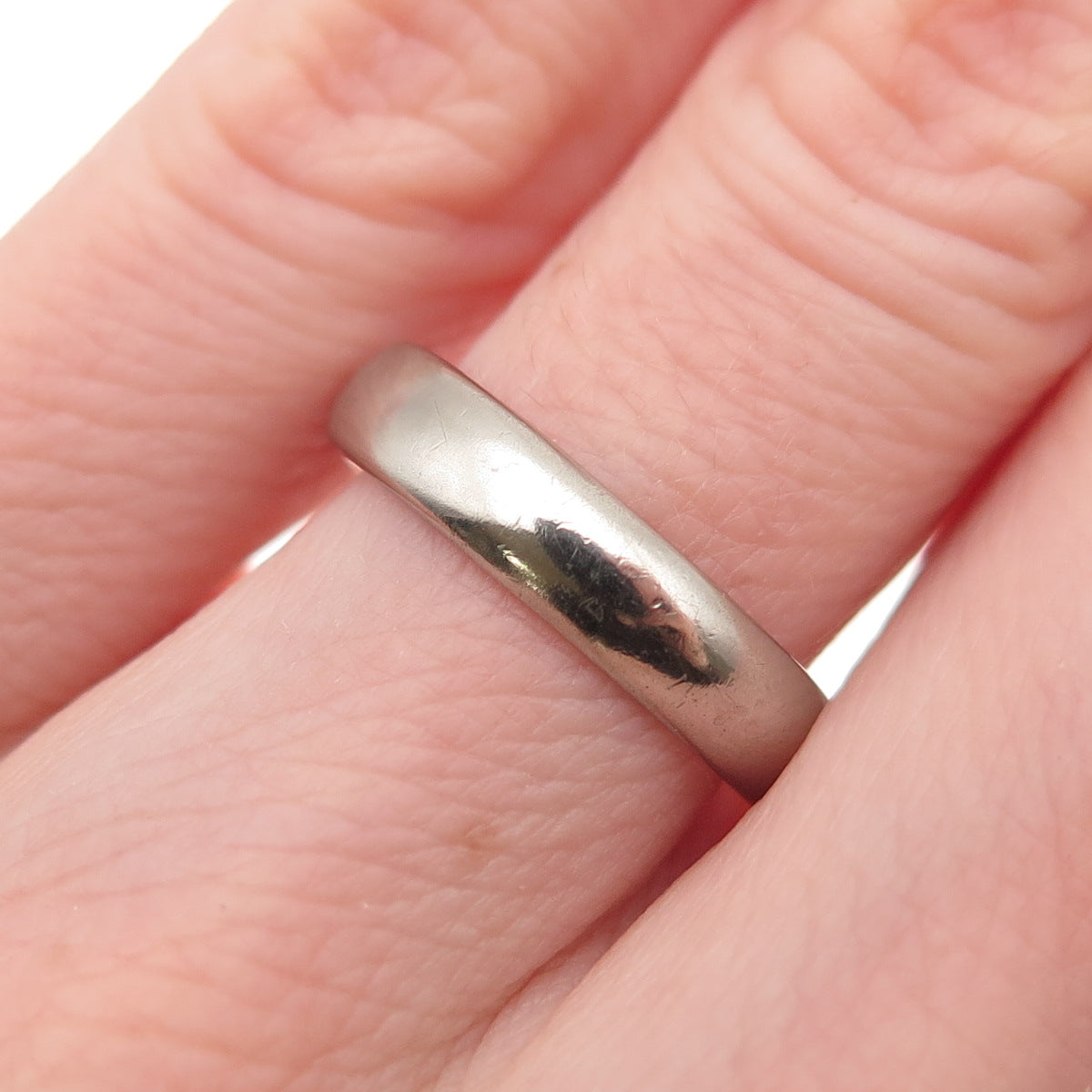 Uncas 925 Sterling Silver Vintage Classic Wedding Band Ring Size 6.25