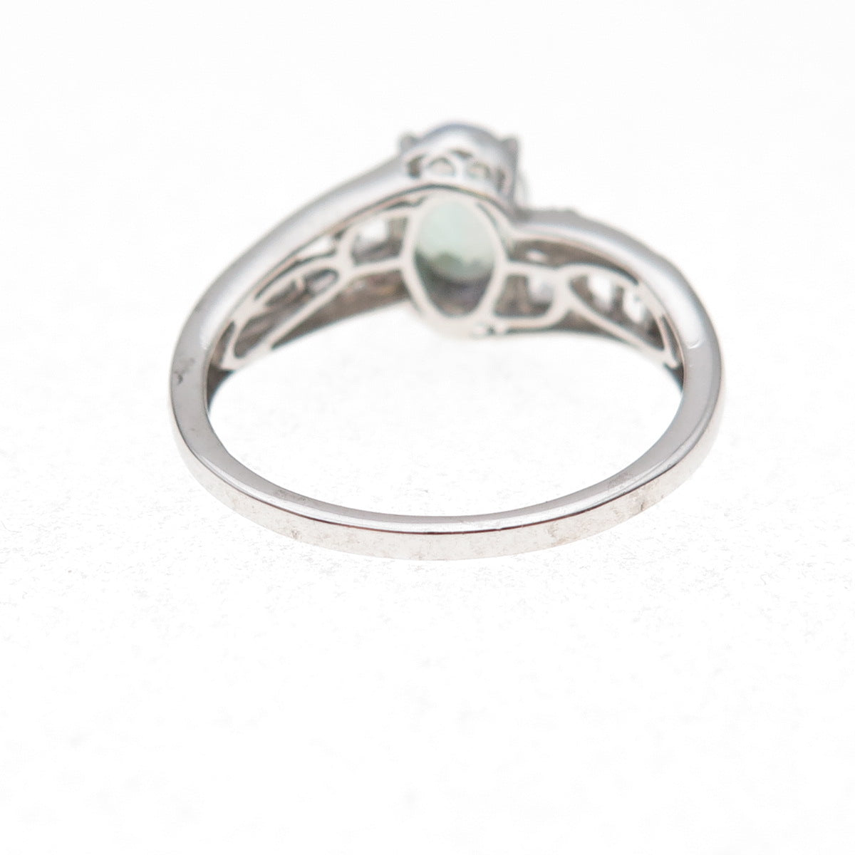 Chuck Clemency 925 Sterling Silver Real Iolite & White Topaz Ring Size 8.25