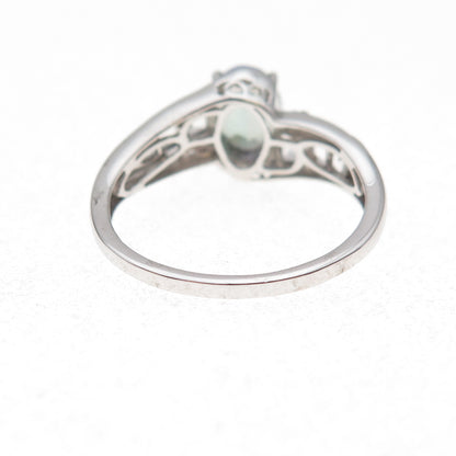 Chuck Clemency 925 Sterling Silver Real Iolite & White Topaz Ring Size 8.25