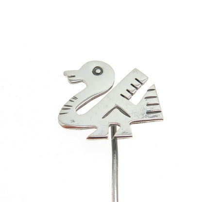 925 Sterling Silver Vintage Southwestern Tribal Duck Bird Lapel Pin
