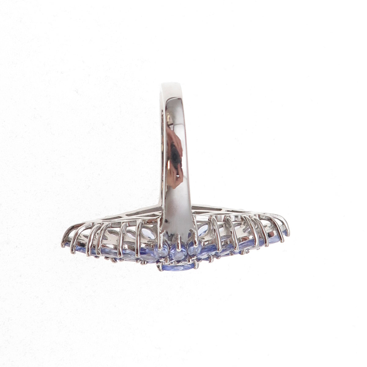 D'Joy 925 Sterling Silver Real Marquise-Cut Tanzanite Ring Size 8.25