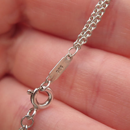 Tiffany & Co. 925 Sterling Silver Vintage Infinity 2-Strand Chain Necklace 16"