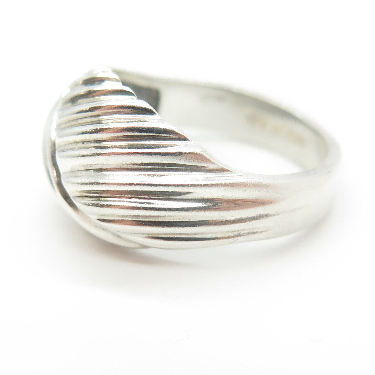 ESPO Joseph Esposito 925 Sterling Silver Vintage Twisted Ribbed Ring Size 7