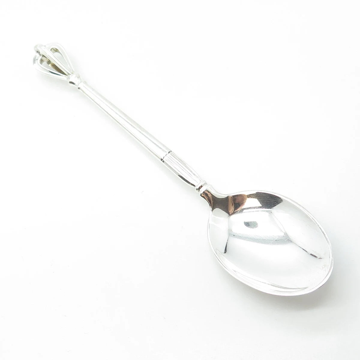W & S SORENSEN 925 Sterling Silver Antique Art Deco Denmark Cage Spoon