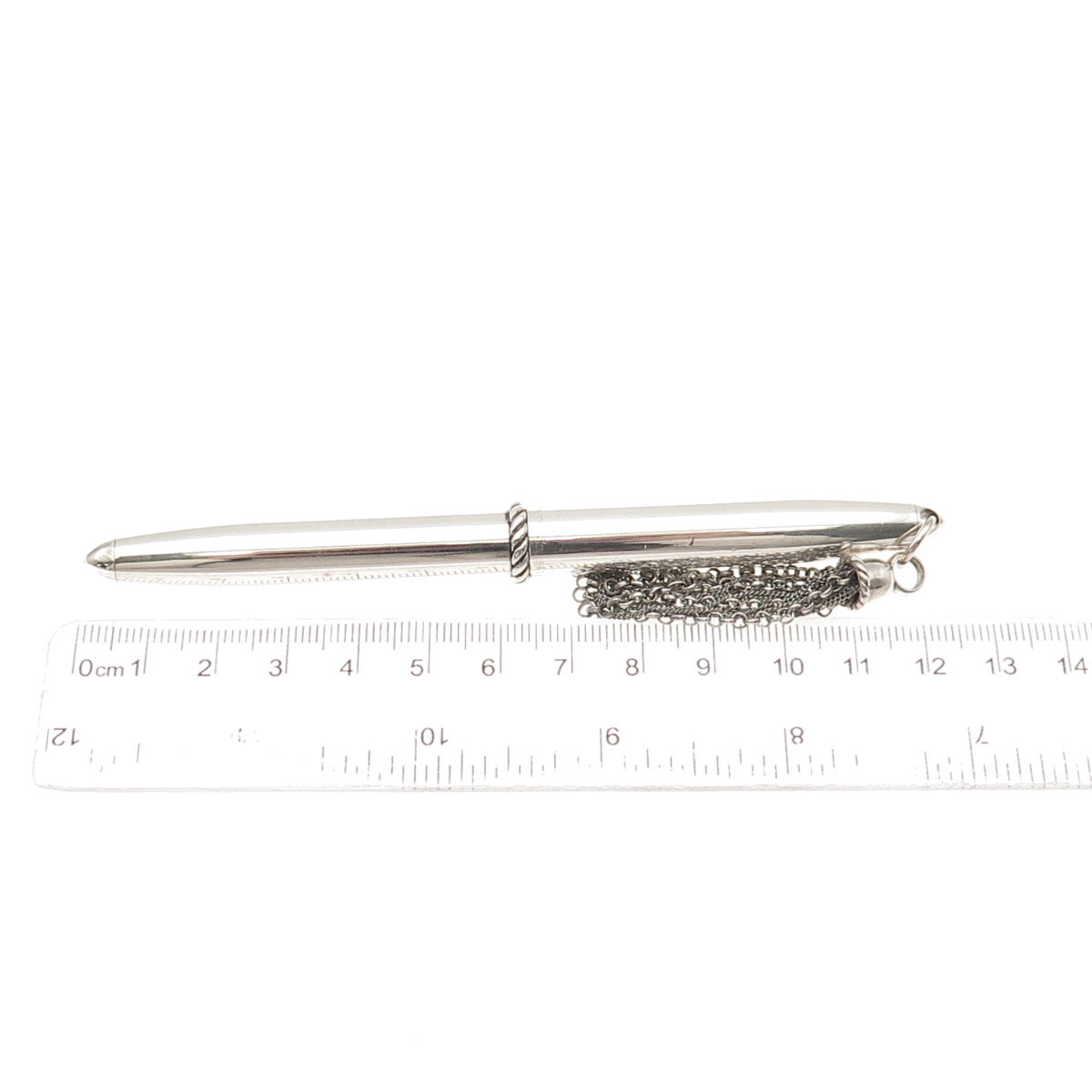 Tiffany & Co. 925 Sterling Silver Vintage Tassel Chain Ballpoint Pen