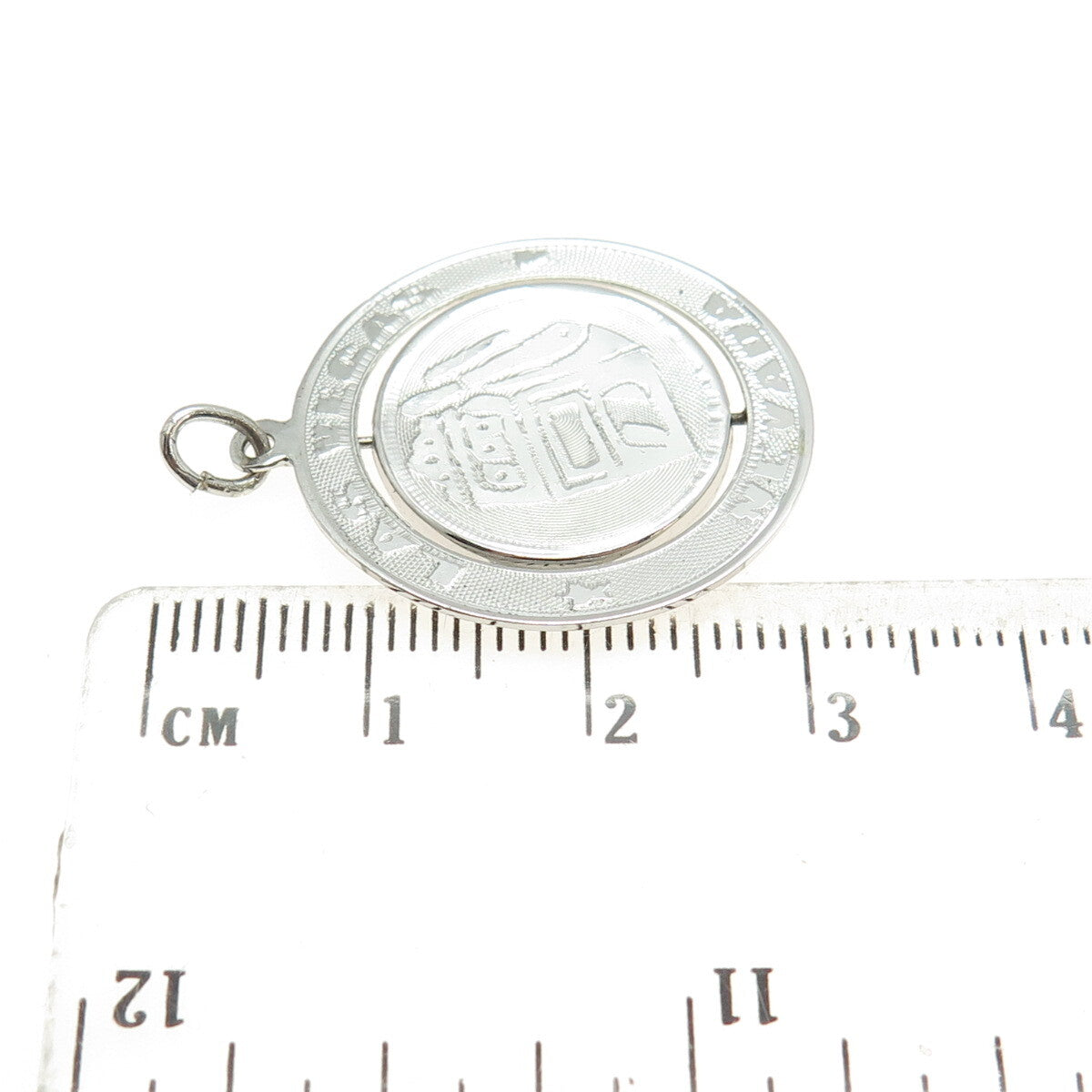 925 Sterling Silver Vintage Las Vegas NV Casino Spinning Charm Pendant