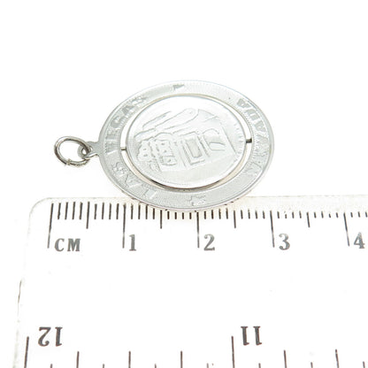925 Sterling Silver Vintage Las Vegas NV Casino Spinning Charm Pendant