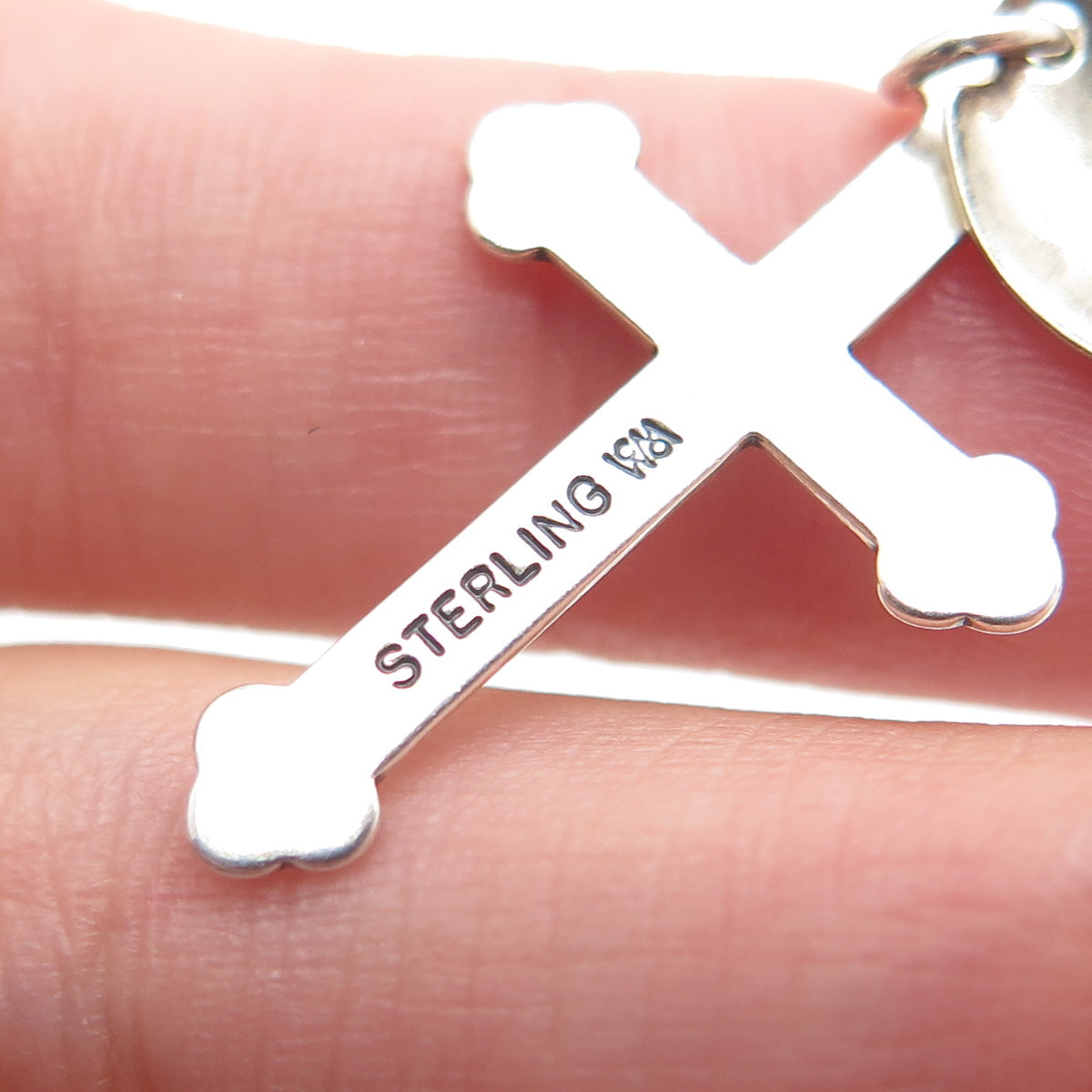 WHEELER MFG CO. Old Pawn 925 Sterling Silver Vintage Texas Cross Charm Pendant