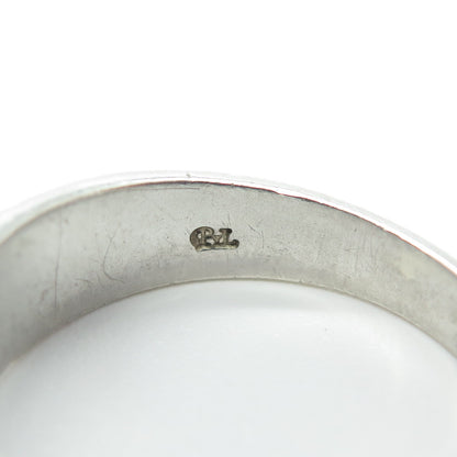 925 Sterling Silver Real Round-Cut White Diamond Band Ring Size 9.75