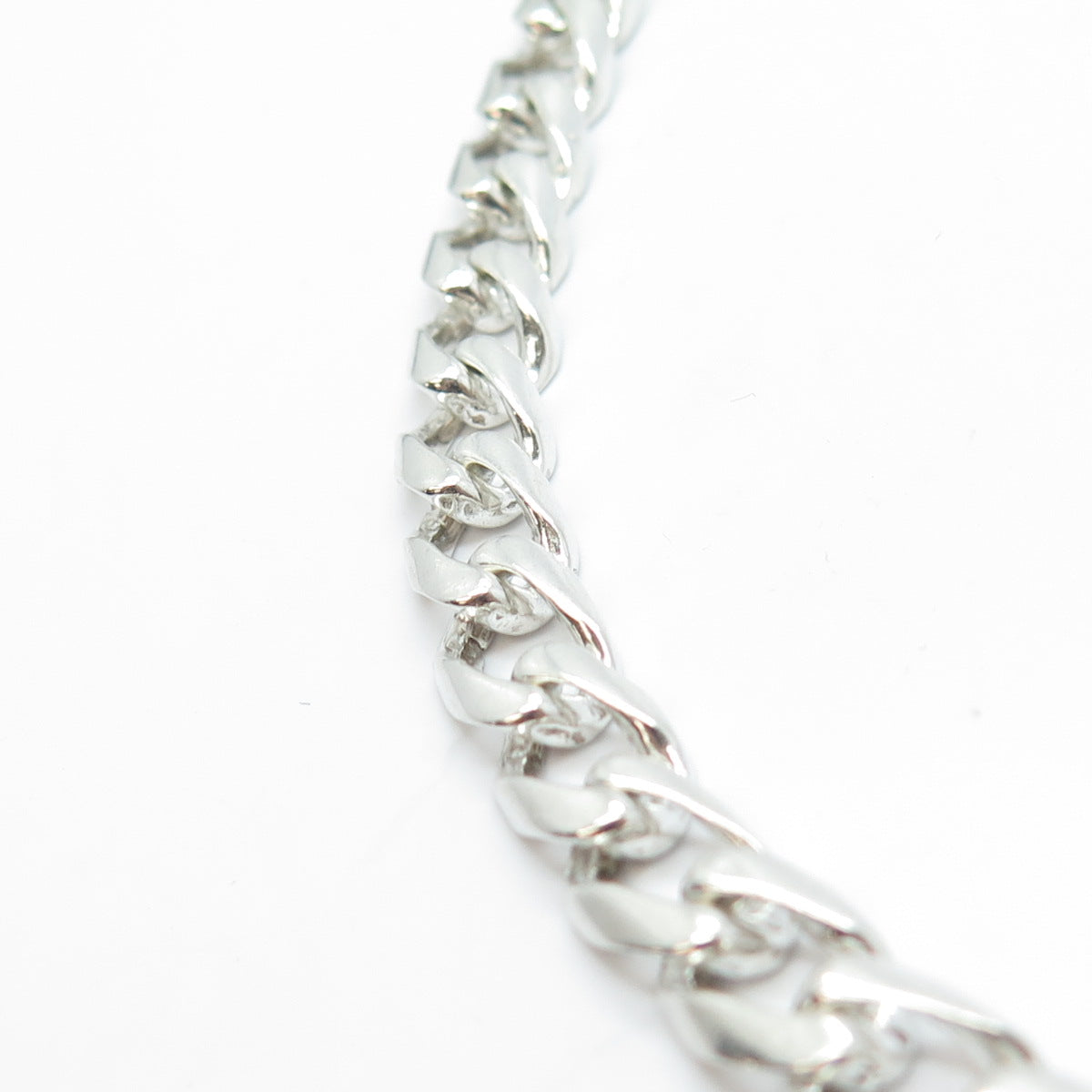 925 Sterling Silver Vintage Cuban Chain Necklace 20"