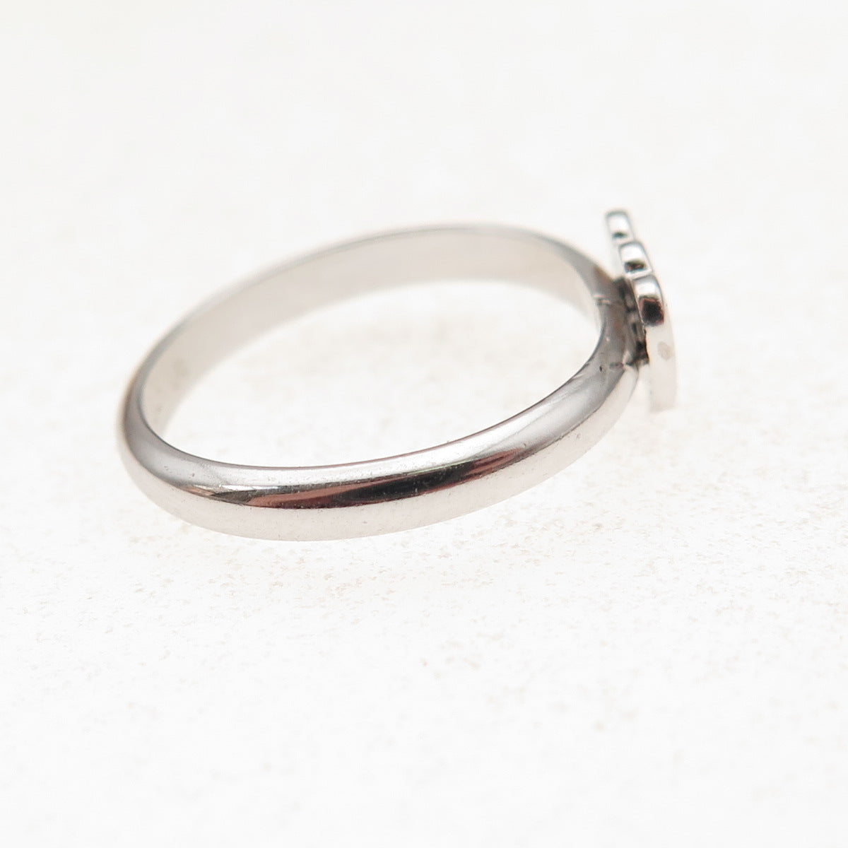 Danecraft 925 Sterling Silver Vintage Couple Heart Ring Size 5.25