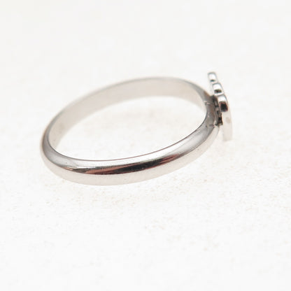 Danecraft 925 Sterling Silver Vintage Couple Heart Ring Size 5.25