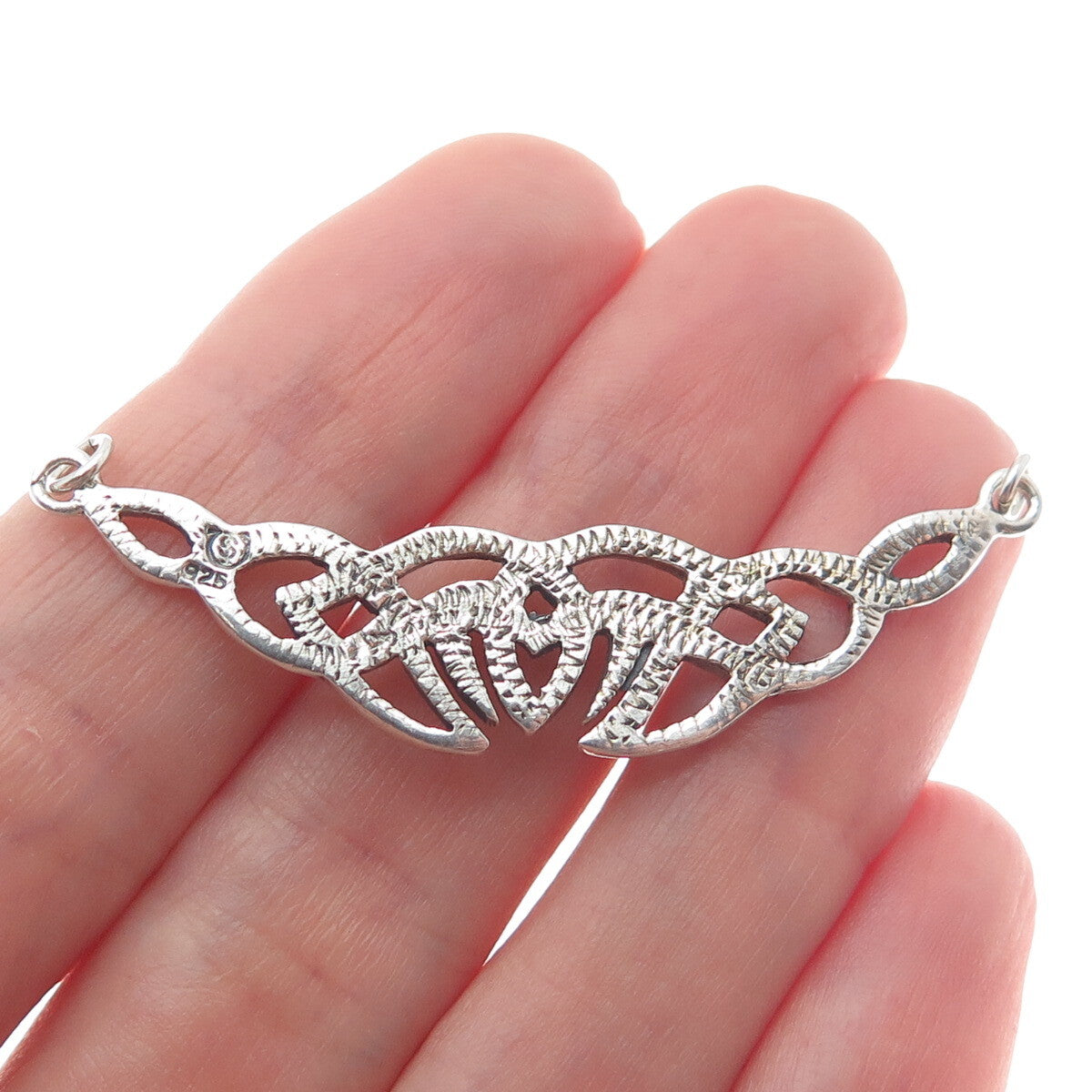 925 Sterling Silver Vintage Celtic Knot Centerpiece Pendant