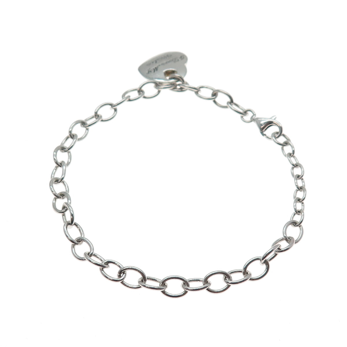 925 Sterling Silver Real Diamond I Love My Westie Heart Dangle Charm Bracelet 8"