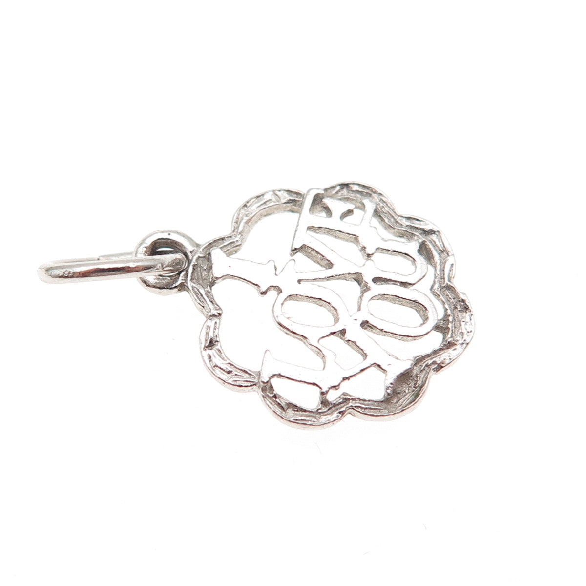 925 Sterling Silver Vintage I Love You Mini Charm Pendant