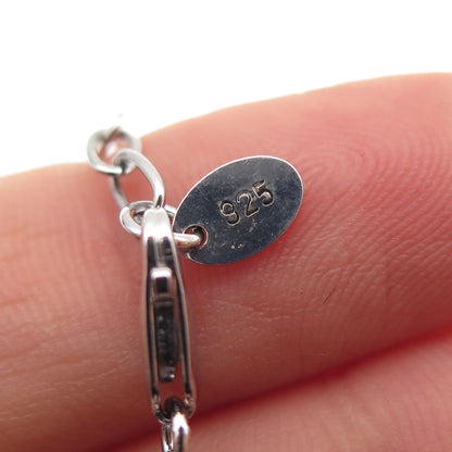 925 Sterling Silver Real Tahitian Pearl Beaded Star Chain Necklace 16-18"