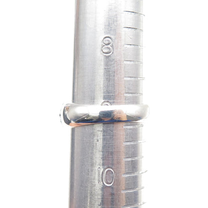 EFFY 925 Sterling Silver Real Round-Cut Multi-Color Sapphire Ring Size 9.25