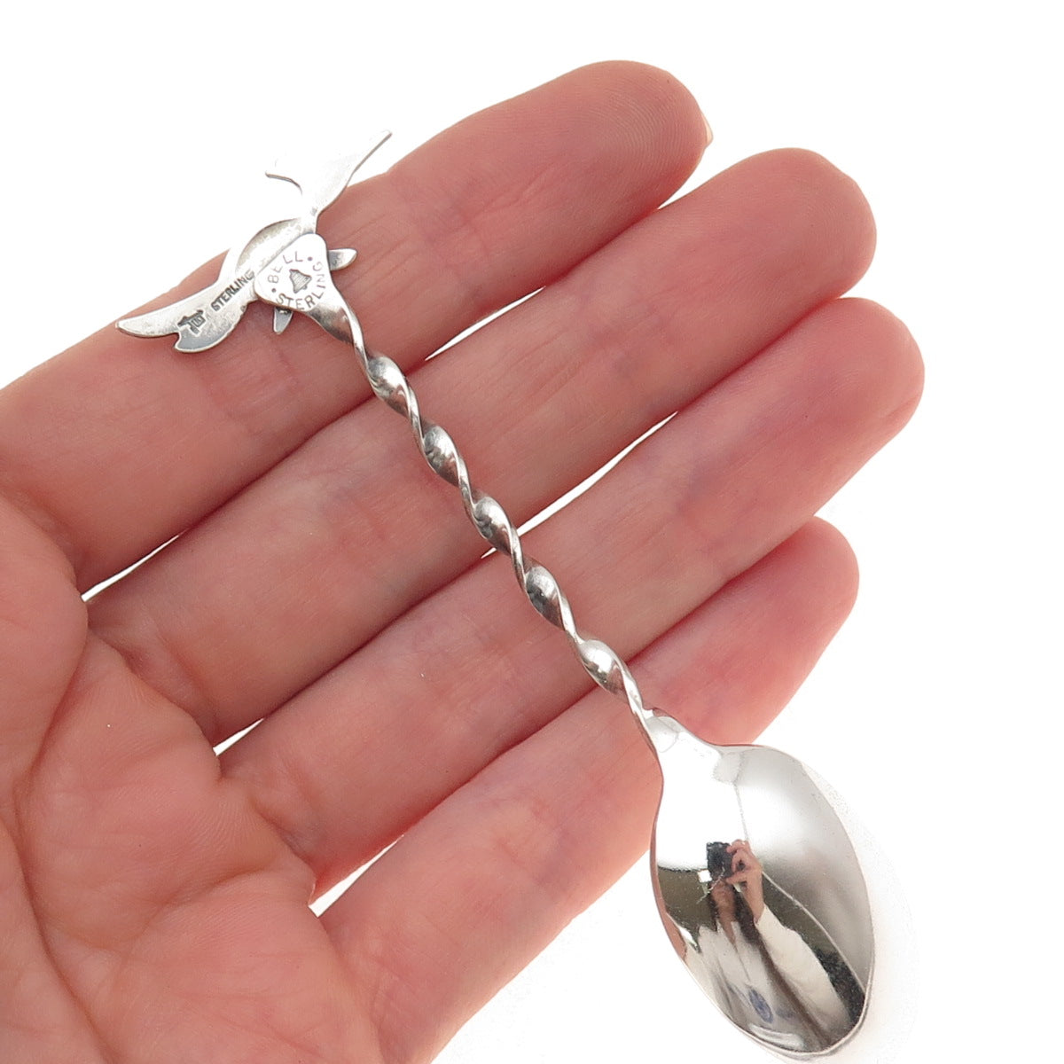 Bell Trading Post Old Pawn 925 Sterling Silver Vintage Roadrunner Coffee Spoon