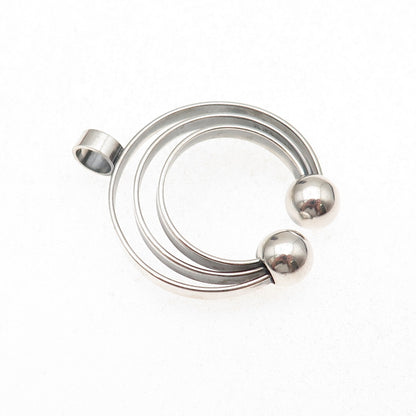 Kupittaan Kulta 925S Sterling Silver Vintage Finland Modernist Crescent Pendant