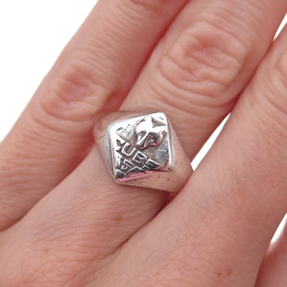925 Sterling Silver Antique Art Deco Boy Scouts of America Ring Size 6
