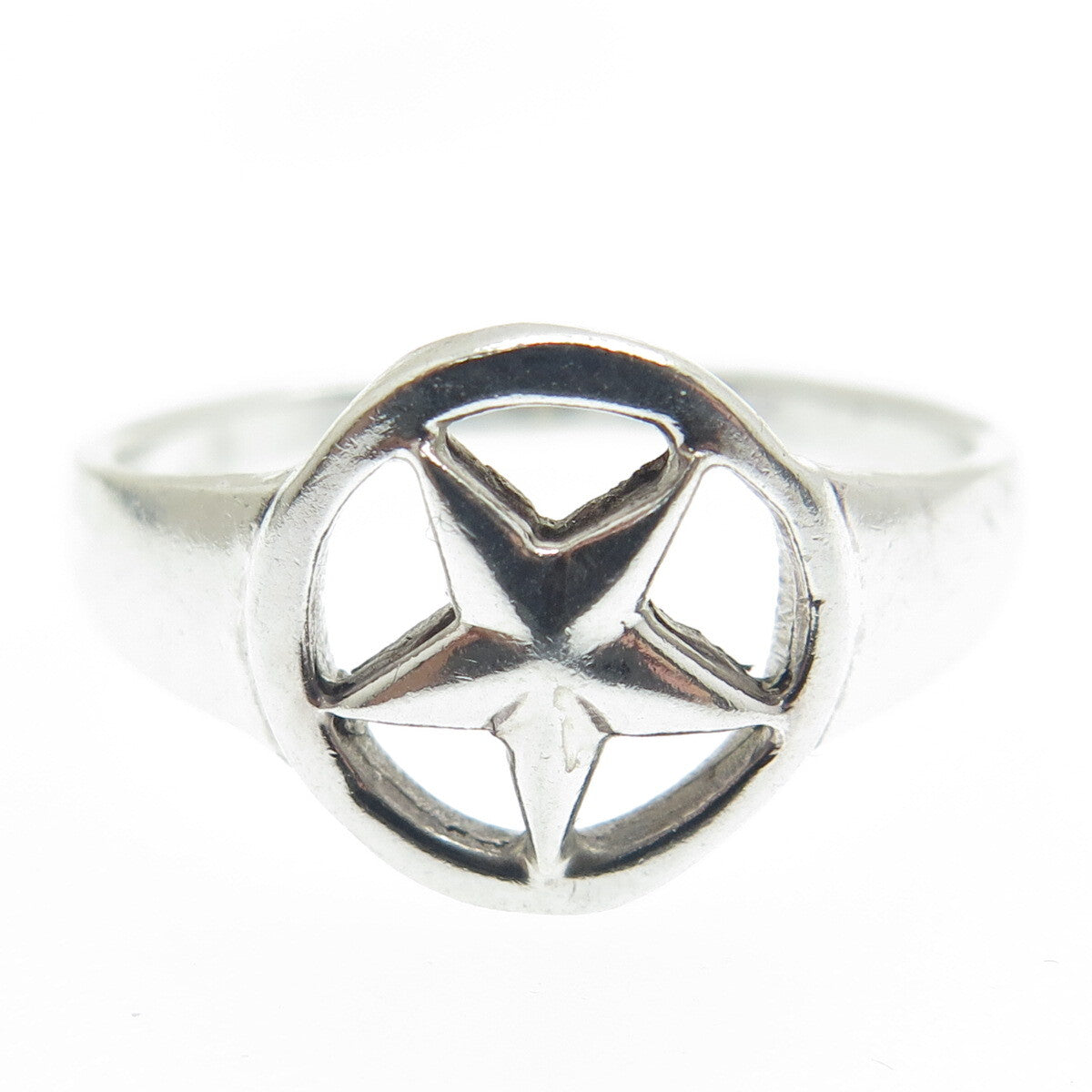925 Sterling Silver Vintage Star Ring Size 8.5