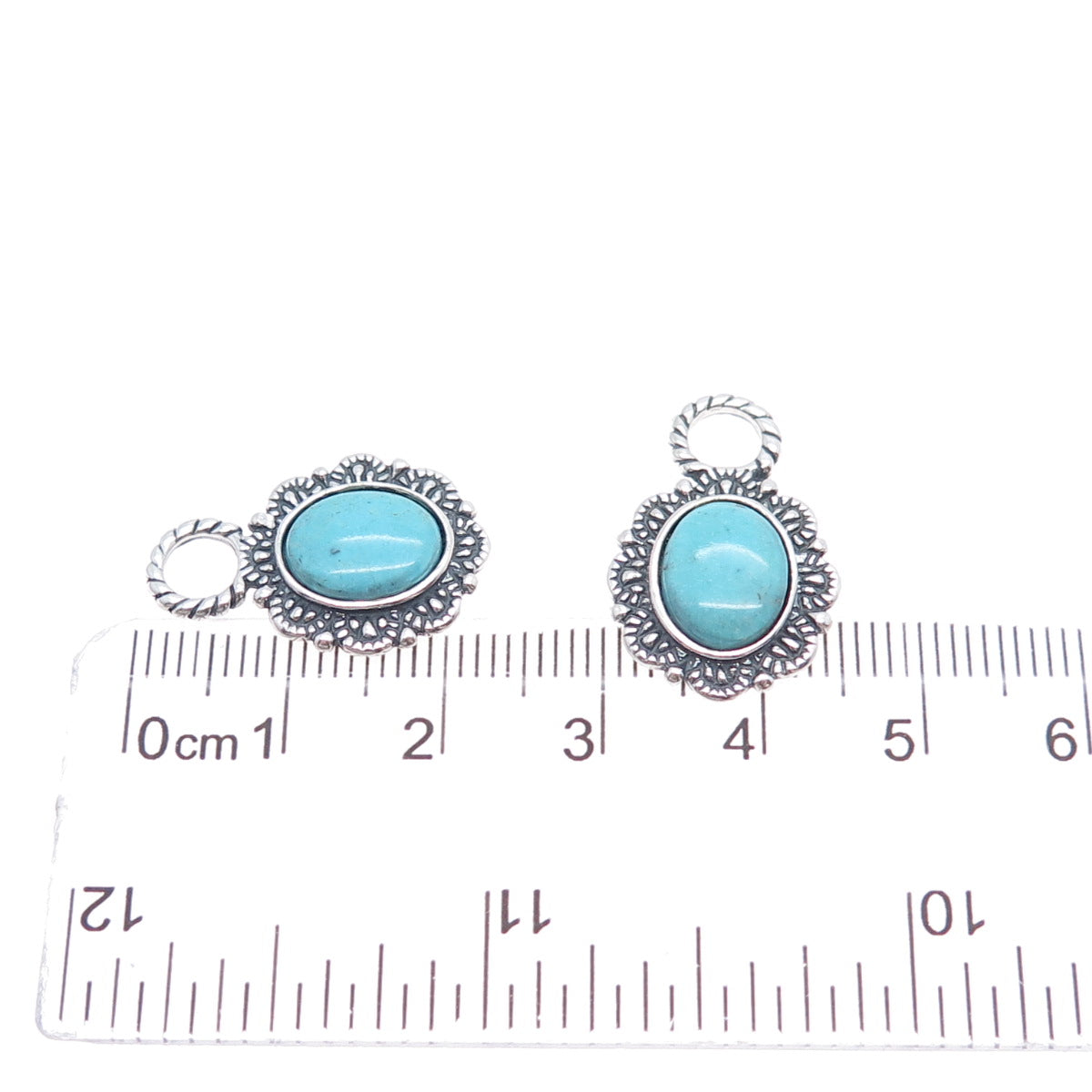 CAROLYN POLLACK Old Pawn 925 Sterling Silver Vintage Turquoise Jacket Earrings