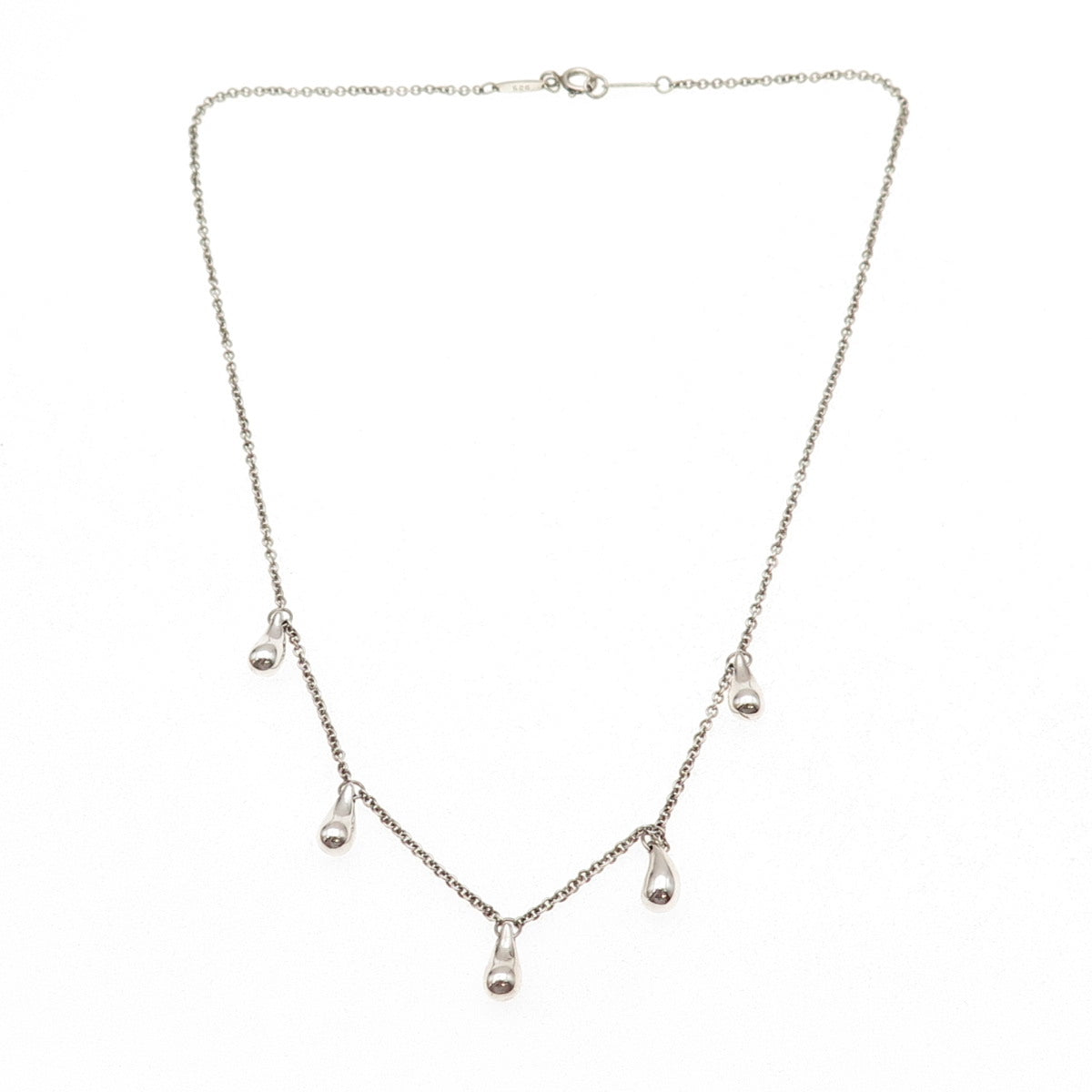 Tiffany & Co. Elsa Peretti Sterling Silver Vintage Teardrop Chain Necklace 16"