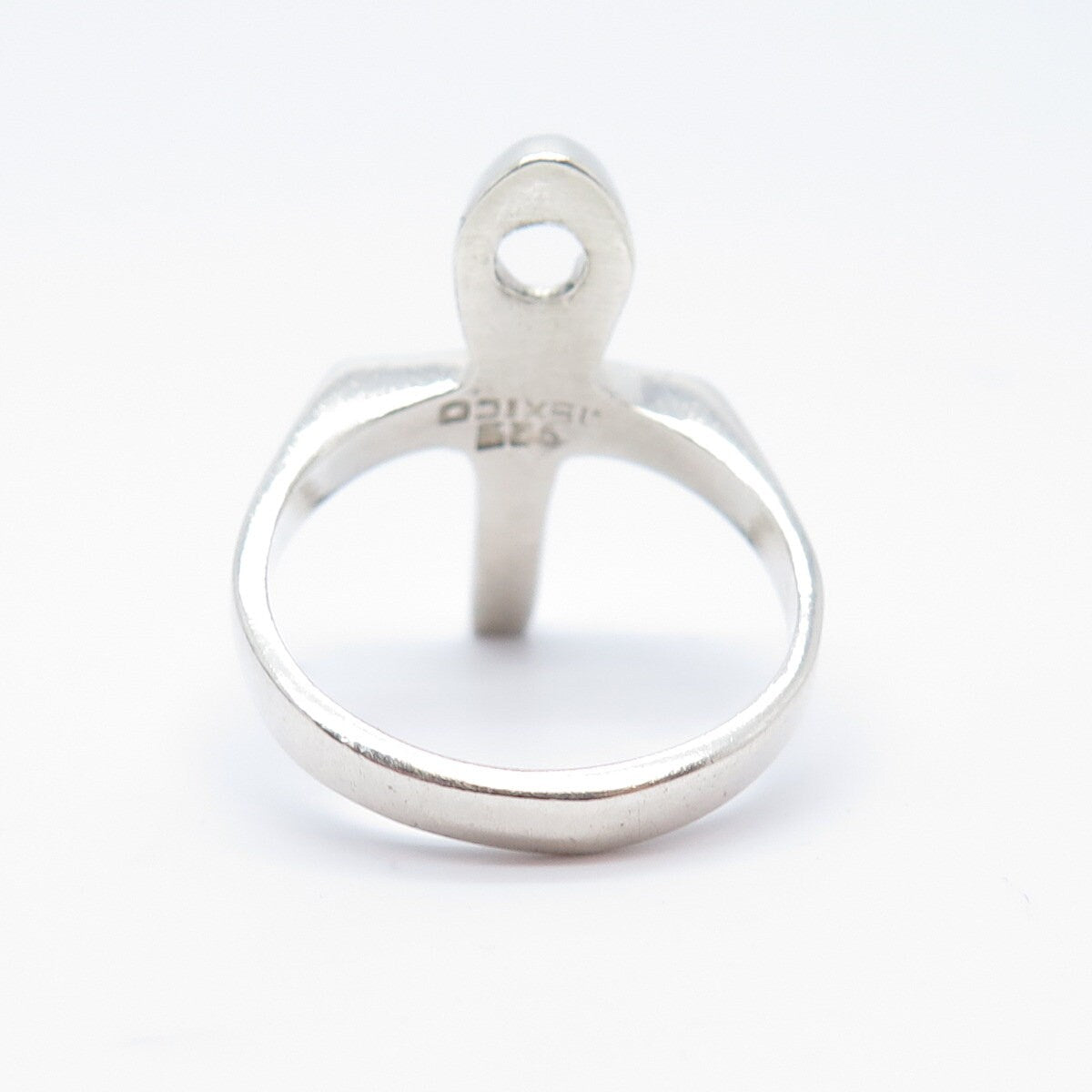 925 Sterling Silver Vintage Mexico Cross Ring Size 8.25