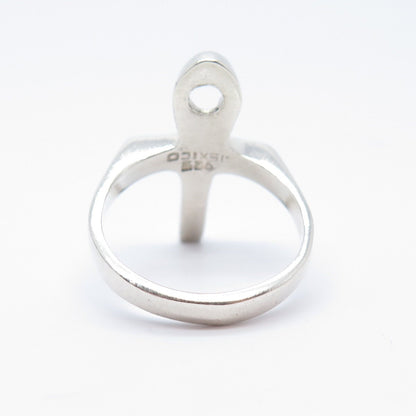 925 Sterling Silver Vintage Mexico Cross Ring Size 8.25