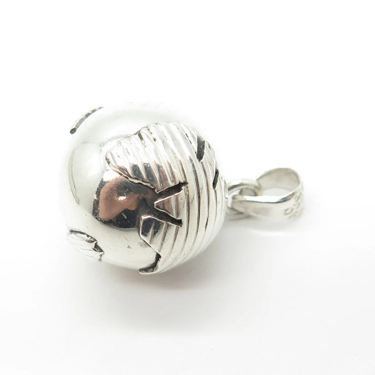 925 Sterling Silver Vintage Mexico Globe Pendant