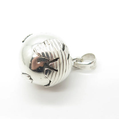 925 Sterling Silver Vintage Mexico Globe Pendant