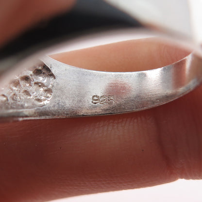 925 Sterling Silver Vintage Round-Cut C Z Modernist Ring Size 8.25