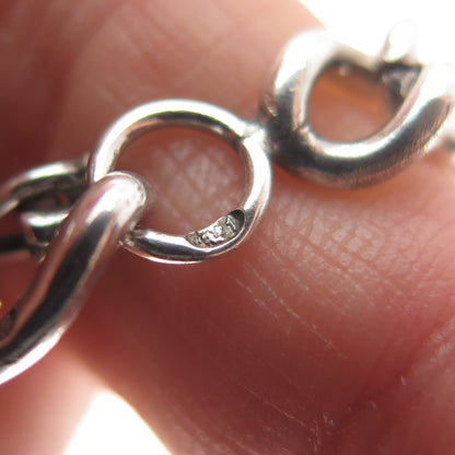 916 Silver Vintage Poland Real Multi-Turquoise Watch Band Bracelet 6"